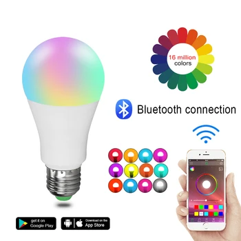 E27 Fiolă cu LED-uri RGBW Bluetooth Inteligent Bec 15W 20W 85-265V 20 de Moduri de Control Muzică Magic Culoare de Economisire a Energiei Lampa RGBW