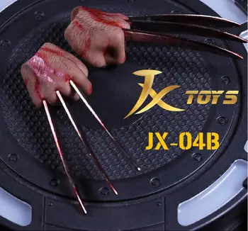 1/6 Wolverine Logan metal claw w/ sânge mâinile de păr realiste pentru Jucării Fierbinte