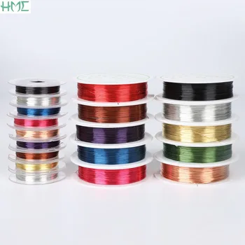 Sârmă de cupru de 0,3/0,4 mm Culoare Mixt ștrasuri din Mărgele de Sârmă Cablu Șir Fir Pentru DIY Meșteșug Bratara Cercei Bijuterii Accesorii