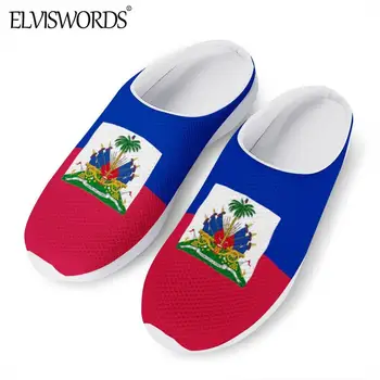 2020 Noua Moda Haiti Pavilion de Imprimare Plasă de Sandale pentru Femei de Vara Plaja Apa Pantofi Casual Slip pe Fete Confortabil Slide Papuci de casă