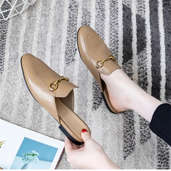 2020 Europene și Americane de noi produse Muller pantofi pentru femei exterior purta leneș pantofi plat papuci