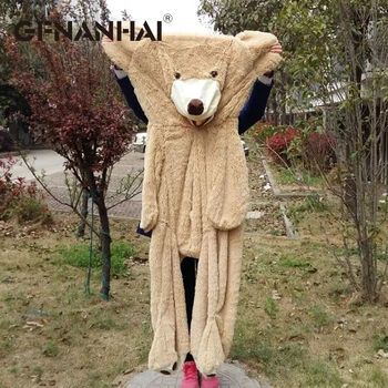 1 buc 200cm dimensiuni uriașe gigantul American Teddy piele de urs jucărie de pluș moale lovely bear haina de ziua Îndrăgostiților cadou pentru copii fete