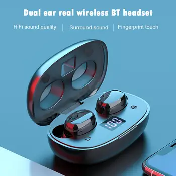 Ession TWS set cu cască bluetooth wireless adevărat wireless mini sport rezistent la apa cască Bluetooth 5.0 3D stereo HiFi set cu cască fără fir