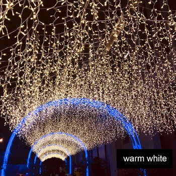 Xmas LED-uri Cortina Sloi de gheață Șir de Lumini Decor în aer liber 6m 216LED Magazin Grădină de Craciun Petrecere de Nunta Decorative Lumini de Basm