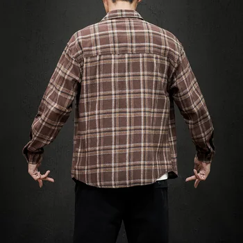 Bărbați Supradimensionate Plaid Shirt Mens de Moda Bluza 5xl Supradimensionat Mâneci Lungi Dress Shirt pentru Bărbați Bărbat în Haine Casual