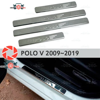 Praguri usi pentru Volkswagen Polo V 2009~2019 pas placă interioară accesoriile de protecție uzura styling auto decoratiuni de timbru lette