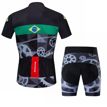 Weimostar 2019 Echipa Pro Brazilia Ciclism Jersey Set de Vara pentru Bărbați Ciclism Îmbrăcăminte Pad Gel de Biciclete de Munte de Haine de Biciclete Haine