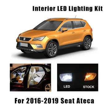 12pcs Alb Canbus Fara Eroare de Becuri cu LED-uri de Interior Hartă Acoperiș Cupolă Kit de Lumina pentru 2016 2017 2018 2019 Loc Ateca Accesorii Auto