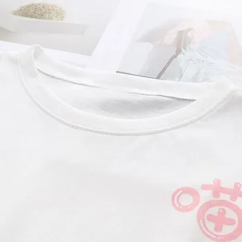 Stil japonez Mori Fata de Linia de Epocă Dulce Floare de Cires Tipărite Ciucuri Versatil Casual FATĂ Echipajul Gât Pulover Scurt Slee