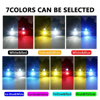 2 buc Două Culori H8 H11 LED Becuri Led 9005 9006 3030 24SMD Auto de Ceață Față Lampă cu Led-uri Faruri Lămpi cu Bec H3 H4 H7 LED-uri proiectoare Ceata