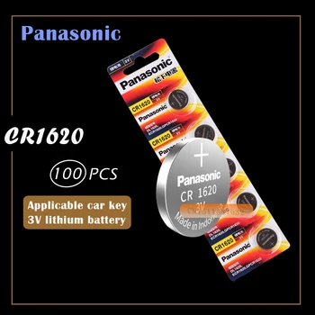 100BUC Panasonic CR1620 Butonul de Celule Monedă Baterii CR1620 Masina de Control de la Distanță Electrice Alarma Baterie cu Litiu de 3V
