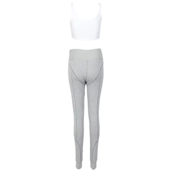 Kyliejenner Bumbac Sportive Două Bucăți Gymwear Designer De Moda Noua Curele De Spaghete Talie Elastic Crop Top Pantaloni Legging Set