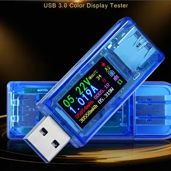 AT34 USB3.0 IPS HD Ecran Color USB Tester Tensiune Curent Capacitate de Energie Echivalentă a Impedanței de Testare a Temperaturii de Dropship
