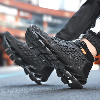 2020 Nouă Primăvară pentru Bărbați Pantofi sport Negru cu Ochiuri de Înaltă top Adidasi Barbati Încălțăminte Blană Cald Moda Chineză Pantofi Roșii Lama Adidas