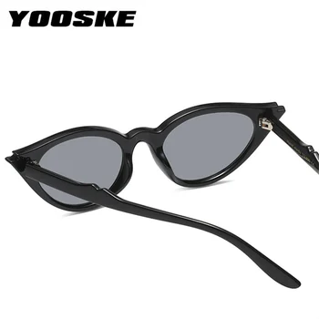 YOOSKE Drăguț Retro Ochi de Pisică ochelari de Soare Femei Triunghi Mic de Epocă Ochelari de Soare Femei UV400