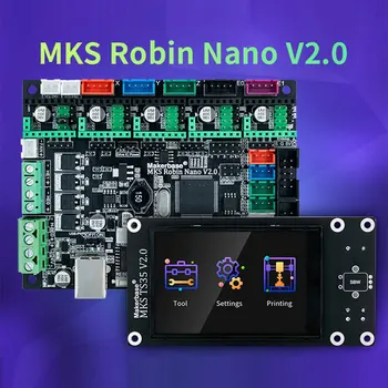 Makerbase MKS Robin Nano V2.0 32Bit carte de commande pièces d'imprimante de bază 3D sur Marlin2.x 3.5 tft ecran tactil aperçu Gco