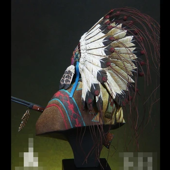 1/12 Rășină Model de Bust Sioux ChiefLittle Big Horn, 1876 Neasamblate și Nevopsite Kit