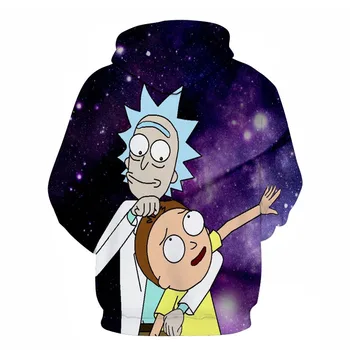 2021 cele mai recente bărbați și femei hoodies 3D Rick Morty print custom cuplu tricou casual hanorace barbati vrac Hanorace