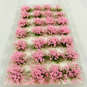 DIY Simulare Cluster de Flori Flori Scena Pentru Modelul 1:35/1:48/1:72/1:87 Scară Nisip Tabel de Miniaturi Peisaj - Rosu