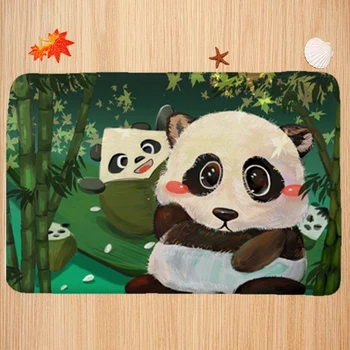 Desene animate Panda Rechin, Pește de Mare Păun Cat Bucătărie, Ușa de la Intrare Mat Anti-alunecare Podea, Covor Baie, Zonă de Hol Transport Gratuit