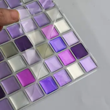 Real 3D Mozaic de Perete Autocolant Coji de fructe și Stick Tapet Decorativ Jeleu de Cristal Rezistenta la Temperaturi Ridicate de Bloc de Culoare Autocolante