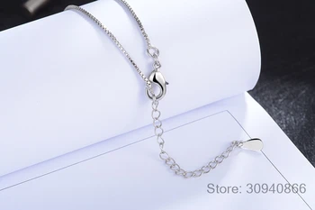 Simplu Moda 925 Colier de Argint cu Zirconia, Perla Pulover Lung Lanț de Coliere Pentru Femei cravată collares S-N168