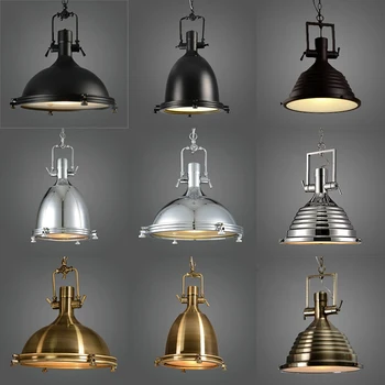 Industria Metalelor Luciu Lumini Pandantiv Lampa Vintage Loft American Hanglamp Țară Restaurant Industriale Grele, Corp De Iluminat