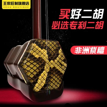 Wang Jiawang Erhu Rosewood/Vechi Redwood Erhu ture de Python Piele de Profesionist Chinez Instrument Instrumentos De Cuerda Accessaries
