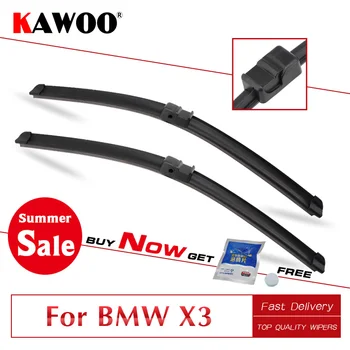 KAWOO Masina lamela pentru BMW X3 E83 F25 Auto Cauciuc Windcreen Ștergătoarele Lame Model An 2003 până în 2017 se Potrivesc U Braț Cârlig/Partea Pin Braț