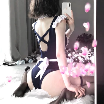 3pcs/set Hot Vânzarea de Cosplay, Costume Sexy Perspectivă Japoneze Lenjerie Menajera Clasic Erotic Dantela Tinuta SM Porno Femei Costum