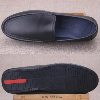 2020 din Piele Barbati Business Casual Pantofi Respirabil Bărbați Moale Fundul Gol Conducere Pantofi Handmade de Lux de Designer de Pantofi