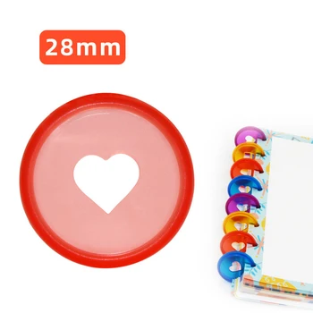 30Pcs 28mm Inima în formă de Inel de Plastic Cataramă Potrivit pentru Ciuperci Gaura volante Carnete de Plastic de Culoare Piersică Catarama