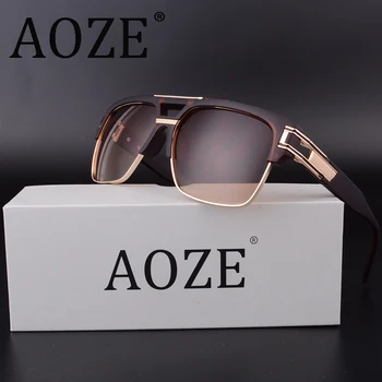 AOZE Clasic Pătrat ochelari de Soare Barbati de Brand Designer Supradimensionat Ochelari de Soare de Aur de sex Masculin de sex Feminin Superstar ochelari de Soare D6626