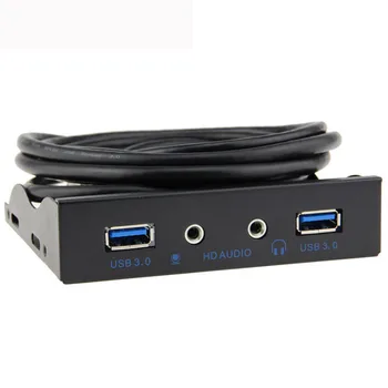 20Pin La 2 Port USB 3.0 HUB Și HD Audio de 3,5-în PC-ul Floppy Panoul Frontal Cablu