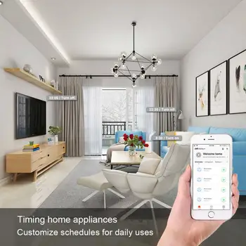 Wifi inteligent Plug 16A Putere Monitoriza Funcția de Sincronizare Tomada Inteligente Adaptoare Smart Home Priza Funcționează Cu Alexa de Start Google