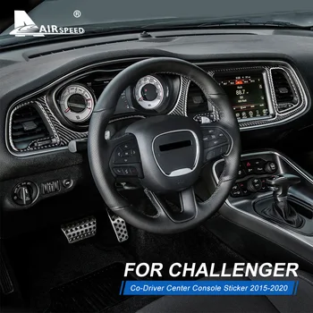 VITEZA Fibra de Carbon pentru Dodge Challenger 2016 2017 2018 2019 2020 Accesorii Driver Consola centrala Ornamente de Acoperire Autocolant
