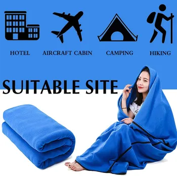 Sac de Dormit Fleece Căptușeală Foaie de Călătorie Camping Somn Sac Backpacking Pătură de Călătorie, Camping, Drumetii, Activitati in aer liber