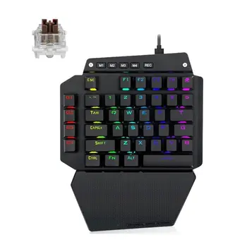 K700 cu O singură mână Tastatură Mecanică RGB LED Backlight Outemu Comutare Macro Definește X5QC