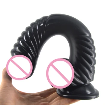 FAAK Noi curbat vibrator animal șarpe dildo cu ventuza filet design stimula penisul fals jucarii sexuale pentru femei erotice produs