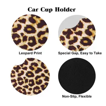 Leopard de Imprimare Volan Set de Acoperire Non-alunecare, Impermeabil, Rezistent Si Respirabil Volan Masina Panglica Acoperi