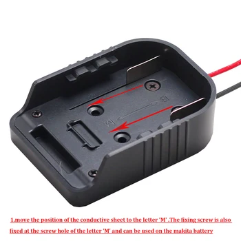 Baterie de Montare Conector Adaptor Dock Titularul 14 awg Fire Pentru Makita Bosch 18V Litiu BL1860 BL1830 BL1850 BL1840BAT609