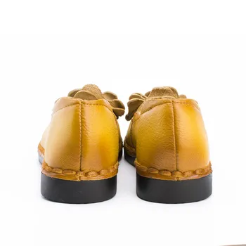 MVP BĂIAT Handmade Stil Popular Femei Balerini Casual Pantofi din Piele Doamna Fund Moale Pantofi pentru Mama de Moda Mocasini