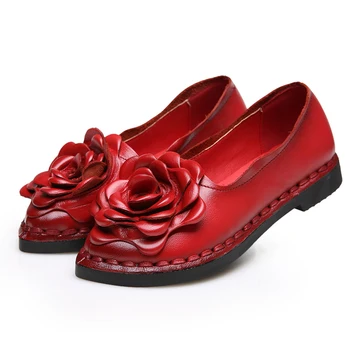 MVP BĂIAT Handmade Stil Popular Femei Balerini Casual Pantofi din Piele Doamna Fund Moale Pantofi pentru Mama de Moda Mocasini