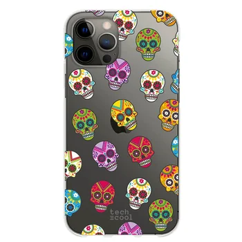FunnyTech®Caz pentru Iphone 12 Pro Max l cranii culori transparente