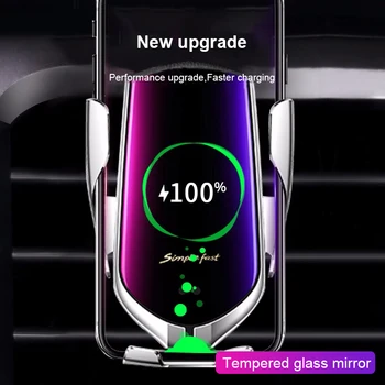 Smart Wireless Incarcator Auto Suport de Telefon Pentru iphone IOS android samsung R1Automatic de Prindere de Aerisire Monta GPS telefon Mobil Suport