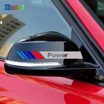 2 buc M Power Performance auto oglinda retrovizoare autocolant pentru bmw E38 E39 E46 E60 E61 E64 E70 E71 E85, E87 E90 E83 F10 F20 F21 F30 F35