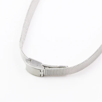 Mod de Deng - Femei Argint Milanese din Oțel Inoxidabil Watchband Ceas Trupa Curea 8mm 10mm Cârlig-Catarama Bratara Cuff Brățară - Y151
