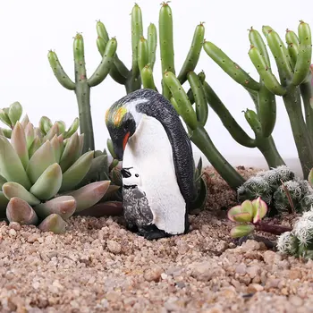 Oenux 6PCS Arctic la Polul Sud Animalele de Simulare Pinguini Familie de Urși Polari Figurine Model de Figurina PVC Copil Minunat Jucărie