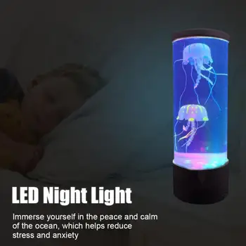 Dormitor Simulat Hipnotic Meduze USB de Încărcare de Relaxare LED Lumina de Noapte Decor Acasă Atmosfera Lampa Fantezie de Schimbare a Culorii