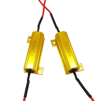 2 Buc 50W 6 ohm Sarcina Rezistențe LED Flash Rata de semnalizare Indicator luminos Controlere de Frână Motocicleta Cu 4 Rapid Wire Clip